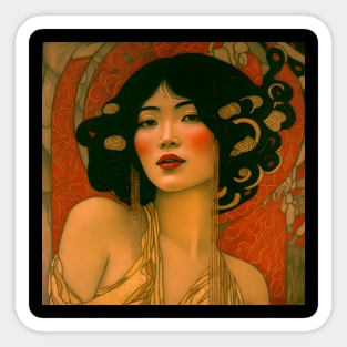 Art Deco Style Woman Sticker